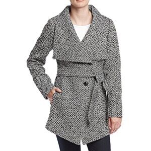 Jessica Simpson Asymmetrical Belted Pea Coat